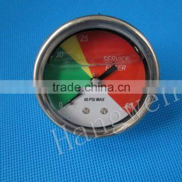 differential stainless steel pressure gauge with oil
