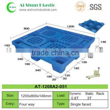 Lightweight nestable plastic pallet