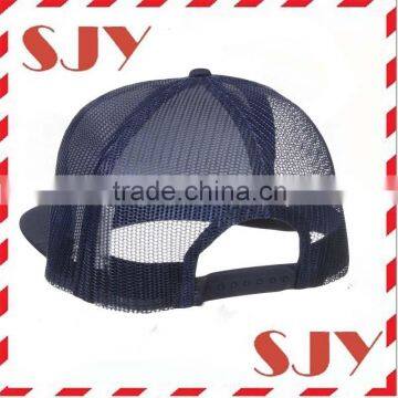 Wholesale Flat Brim 5 Panel Mesh Back Trucker Cap photo-4