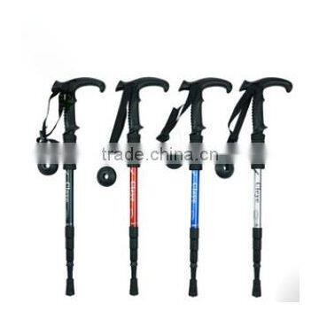 High Quality Adjustable Aluminium Trekking Pole 4-section 110cm Outdoor Camping Mountaineering Walking Stick