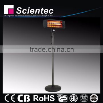 Electric infrared heater 2000W CE/GS/EMC/RoHS Approved quartz patio heater