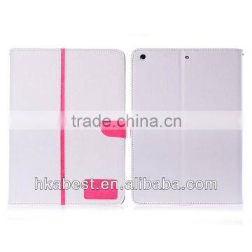 Dual Color Leather Protective Case for Ipad Air,pu Stand Leather Case for Ipad 5