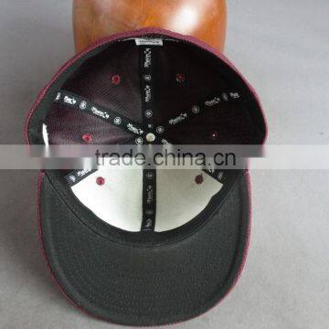 Custom Diamond Polyster Fabric Snapback Cap With 3D Embroidery Logo photo-6