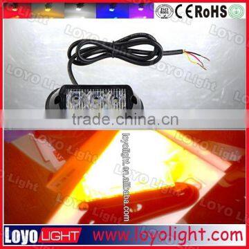 3W 4W 6W Amber Led Mini Light Bar ,flashing Warning Amber and White Strobe Led Lighting Bar