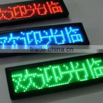 Light alibaba express innovative scrolling led name badge