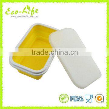 650ML 100% Silicone Foldable Lunch Box, Collapsible Case, Food Container