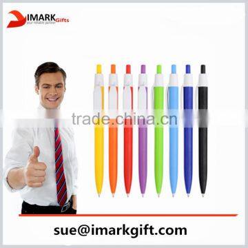 New arrival simple press ball pen/personalized logo pen for promotion