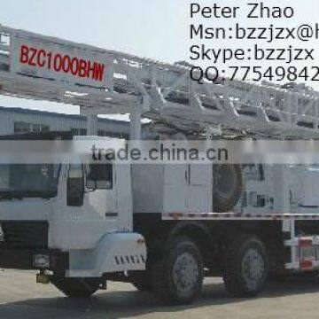 Powerful!! 1000m truck mounted water well drilling rig