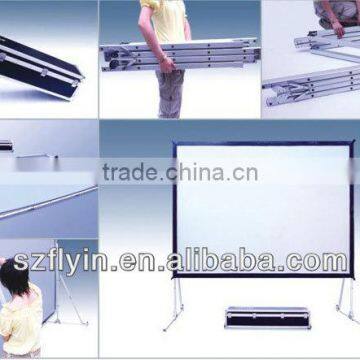 Aluminum Alloy Frame Fast Fold Screen Rear Front Easy Folding and Carrying Screen Fast Fold Projector Screen photo-4