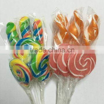 Christmas Decoration Candy , Colorful Swirl Flat Lollipops photo-4