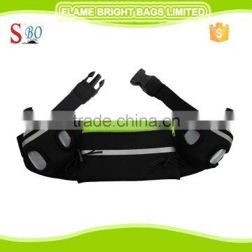 color reflect zipper running waist bag