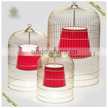 2016 Hot sale home indoor decorative hanging lights, bird cage pendant light for dinning room