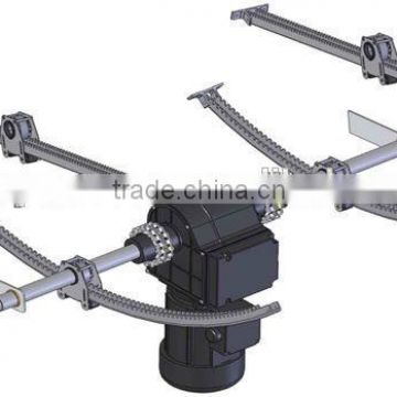 Venlo greenhouse ventilation rack and pinion