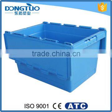 Low price plastic fish container with lock, high quality plastic container with handle