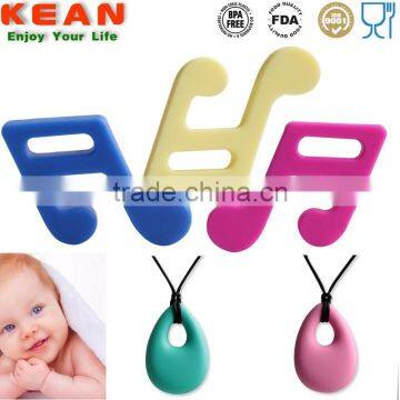 BPA Free Women Jewelry Teething Necklace Silicone Pendant Teether photo-6