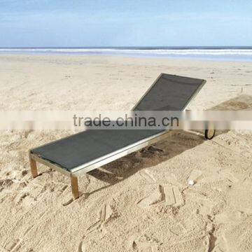 CH-H19 Aluminium Sun Lounger Plastic Sun Lounger Beach Lounger with Wheel