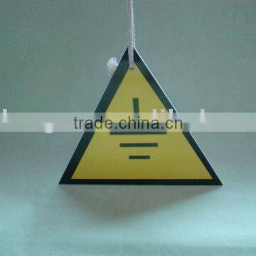 triangle plastic safety sign