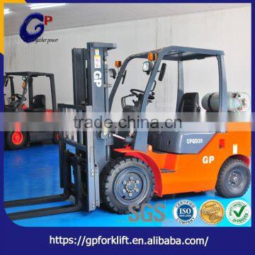 High quality 3 ton lift height 4.5m nissan engine gas forklifts for sale