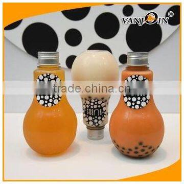 Food Grade 400ml/500ml/700l PET Pastic Lightbulb Bottle With Screw Cap