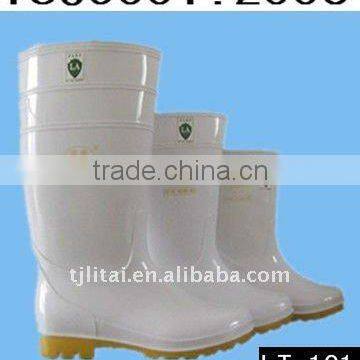 white pvc safety work boot