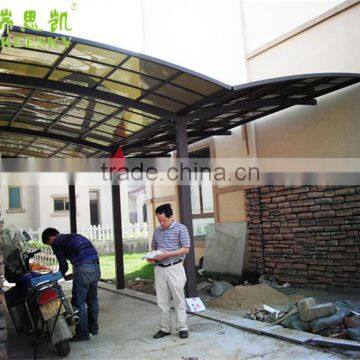 Aluminum Carport Parking Shed Metal Car Canopy With Polycarbonate Arched Roof photo-2