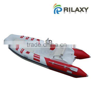 China Cheap 4.8m 16ft Fiberglass Hull Inflatable RIB Boat RIB480B as Tender Dinghy