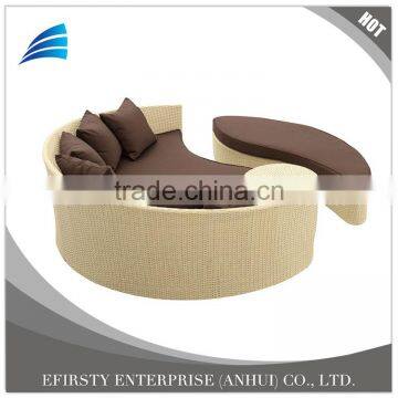 Outdoor Wicker Patio Daybed With Ottoman and Cushions photo-2