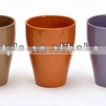 Tiny Inverted Pear Monocolor Ceramic Flower pot