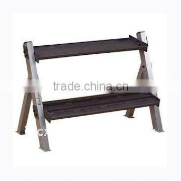 S6240 steel 2 tier solid dumbbell rack
