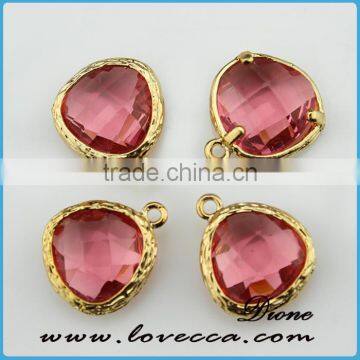 Wholesale Fashion Various Colors Glass Faceted Birthstone Pendant photo-6