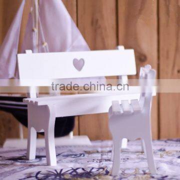 Park bench ornaments, shooting props, wooden craft toys