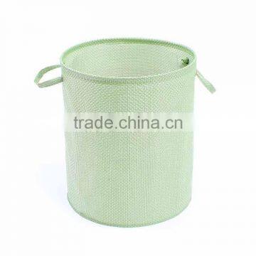Round Style Laundry Hamper With Closing and Rope Handle, Non-woven Fabric Laundry Basket photo-3