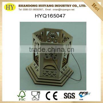 wood lantern with LED