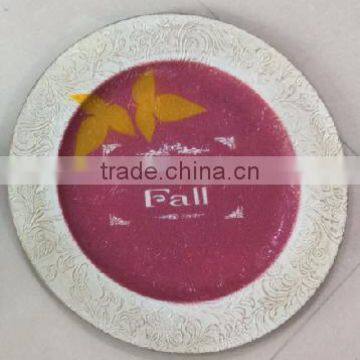 Happy Fall Round Plastic Plate