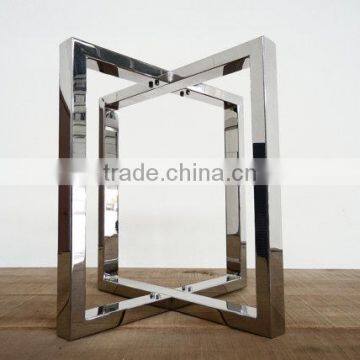 Polishing Stainless steel flat-packing furniture metal coffee table bases