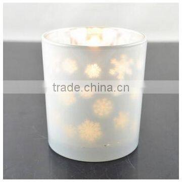 Snowflake Frost Glass Candle Jars photo-2