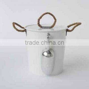 Rope Handle Metal Ice Bucket photo-2