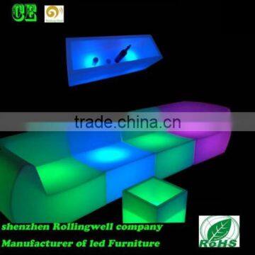 Colorful Rechargeable Lighting LED Plastic Sofa With Remote Control photo-5