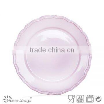 White Decorative Stoneware Salad Plate photo-3