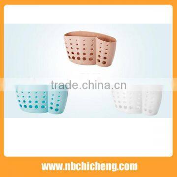 Bathroom Basket Storage Plastic Shelf Wall Holder photo-4