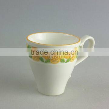 New Bone Embossed Rose Handpainted Mug photo-2