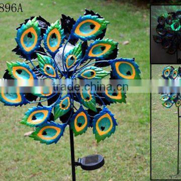 Hot sales Metal Wind Spinner from Quanzhou Factory for Garden Solar Led Light Wind Spinner Decoration Metal Stake