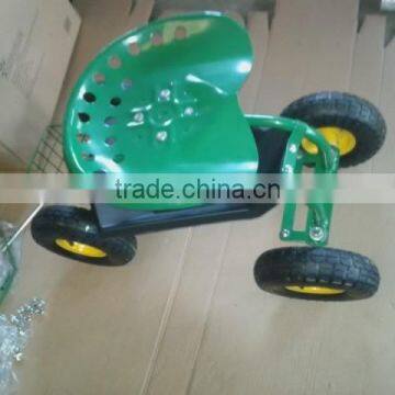 Garden Cart Rolling Work Seat With Tool Tray Tc4501c photo-4