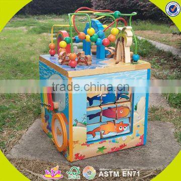 2017 Wholesale Wooden Baby Bead Maze Educational Wooden Baby Bead Maze Multi-function Wooden Baby Bead Maze W12D033 photo-3