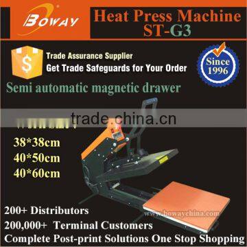 Semi Automatic Magnetic Drawer Garment cloth Heat Press Machine