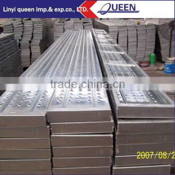 Pre-galvanized metal planks for scaffolding system