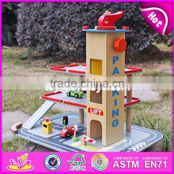 2017 New Products Children Parking Toy Small Wooden Toy Garage W04B047 photo-3
