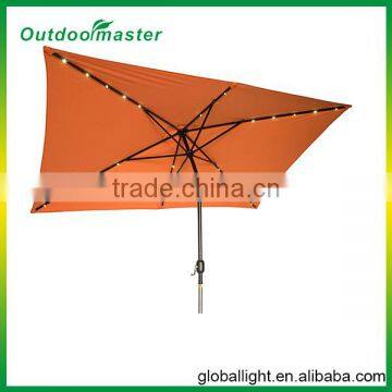 10' x 6.5' Rectangular Solar Powered LED Lighted Patio Umbrella photo-5