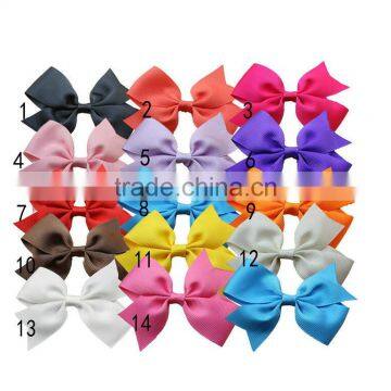 Hot Sale Beautiful Grosgrain Ribbon Kids Hair Clips Bows Kids Hair Clips photo-2