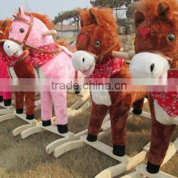 Cheap Funny Products Baby Wooden Rocking Horse photo-3